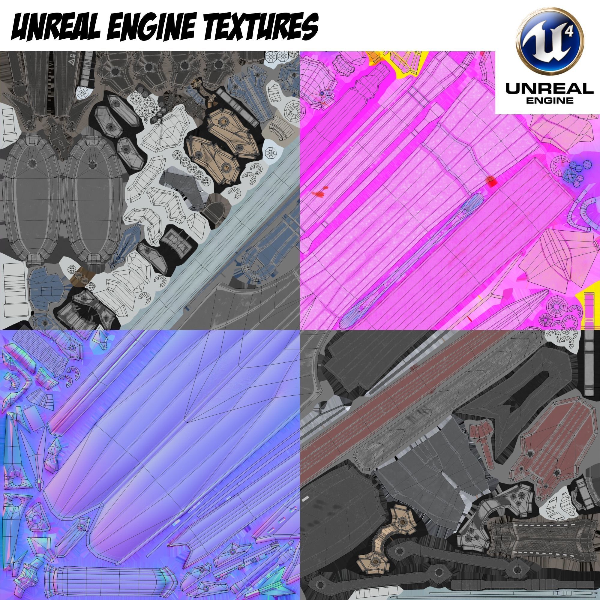 Sci-fi Swords Pack 4 Low-poly 3D model_49