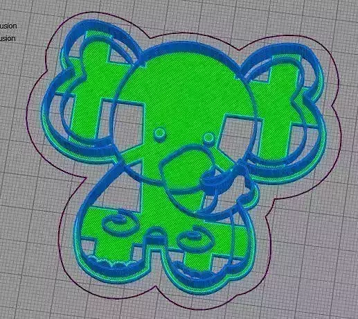 Elephant Cookie Cutter 3D print model