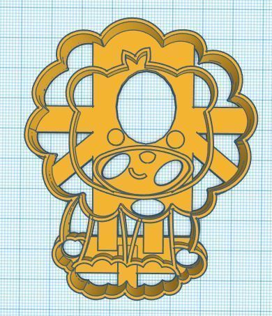Lion Cookie Cutter 3D print model_2