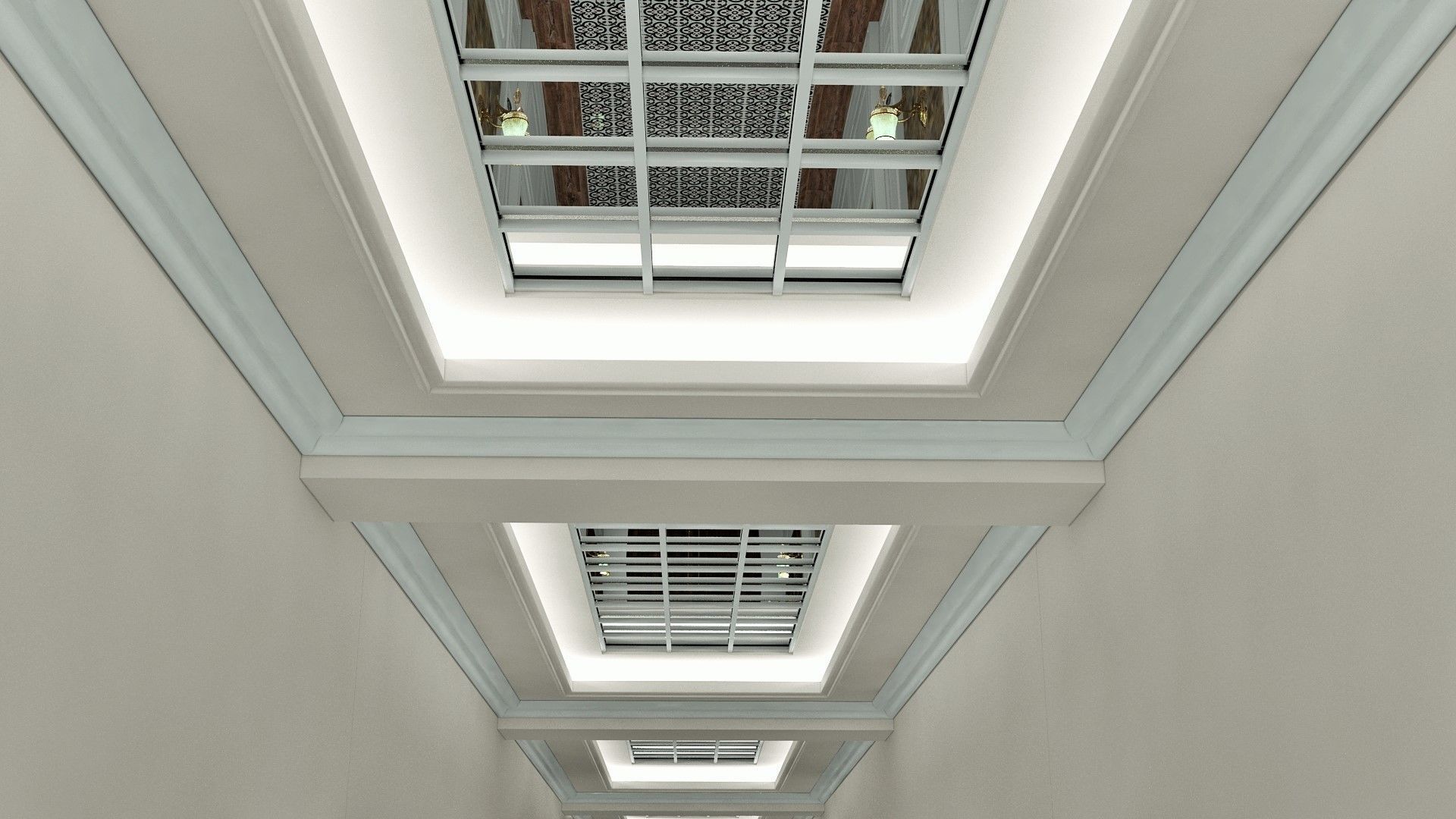 corridor classic Low-poly 3D model_10