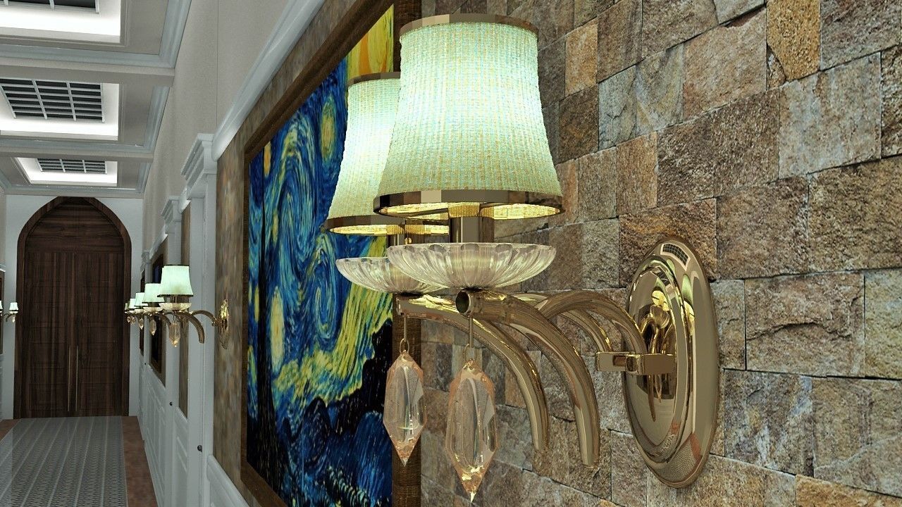 corridor classic Low-poly 3D model_1