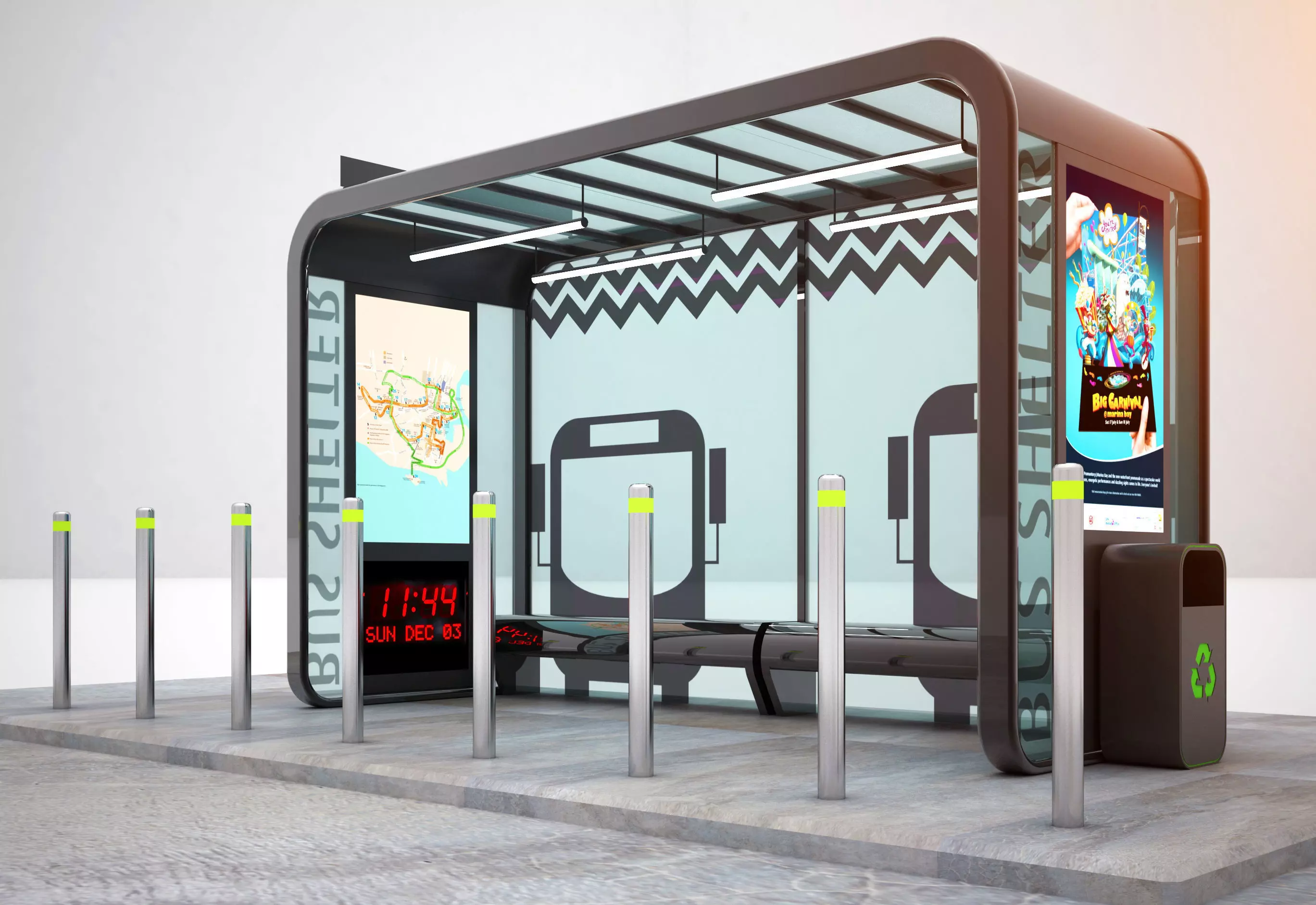 Bus Shelter 3D model_0