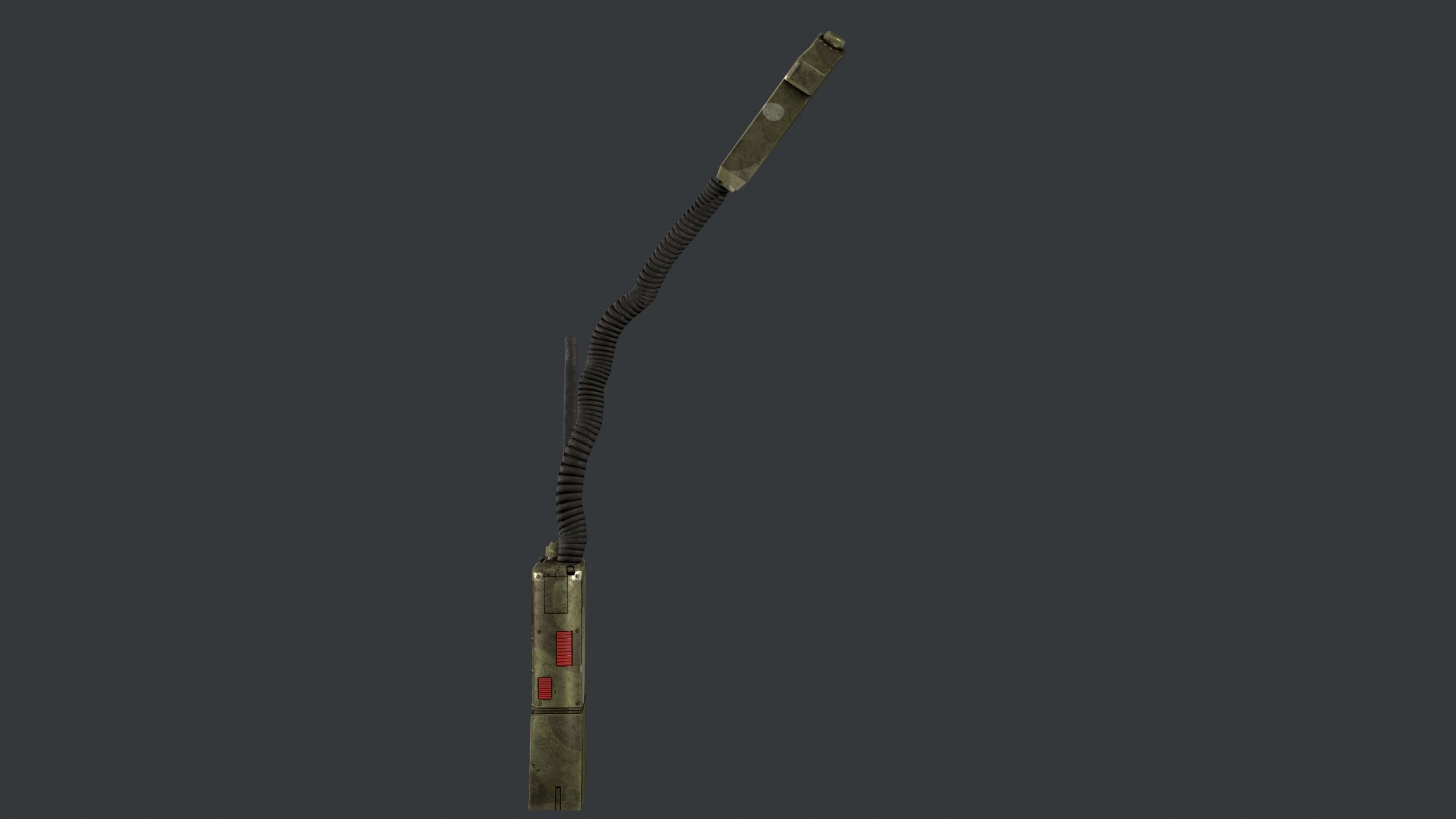 Radio Military Low-poly 3D model_4