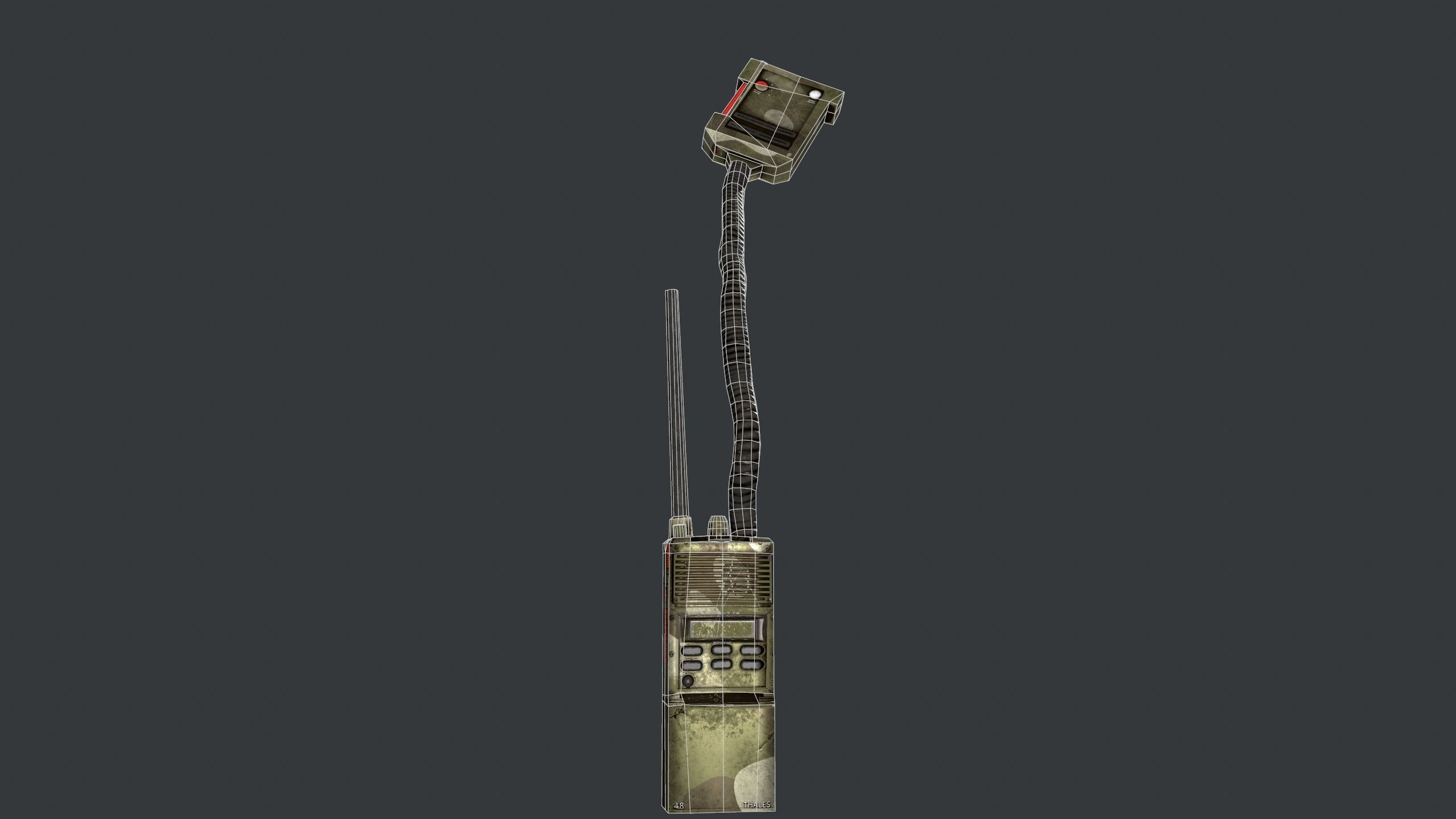 Radio Military Low-poly 3D model_5