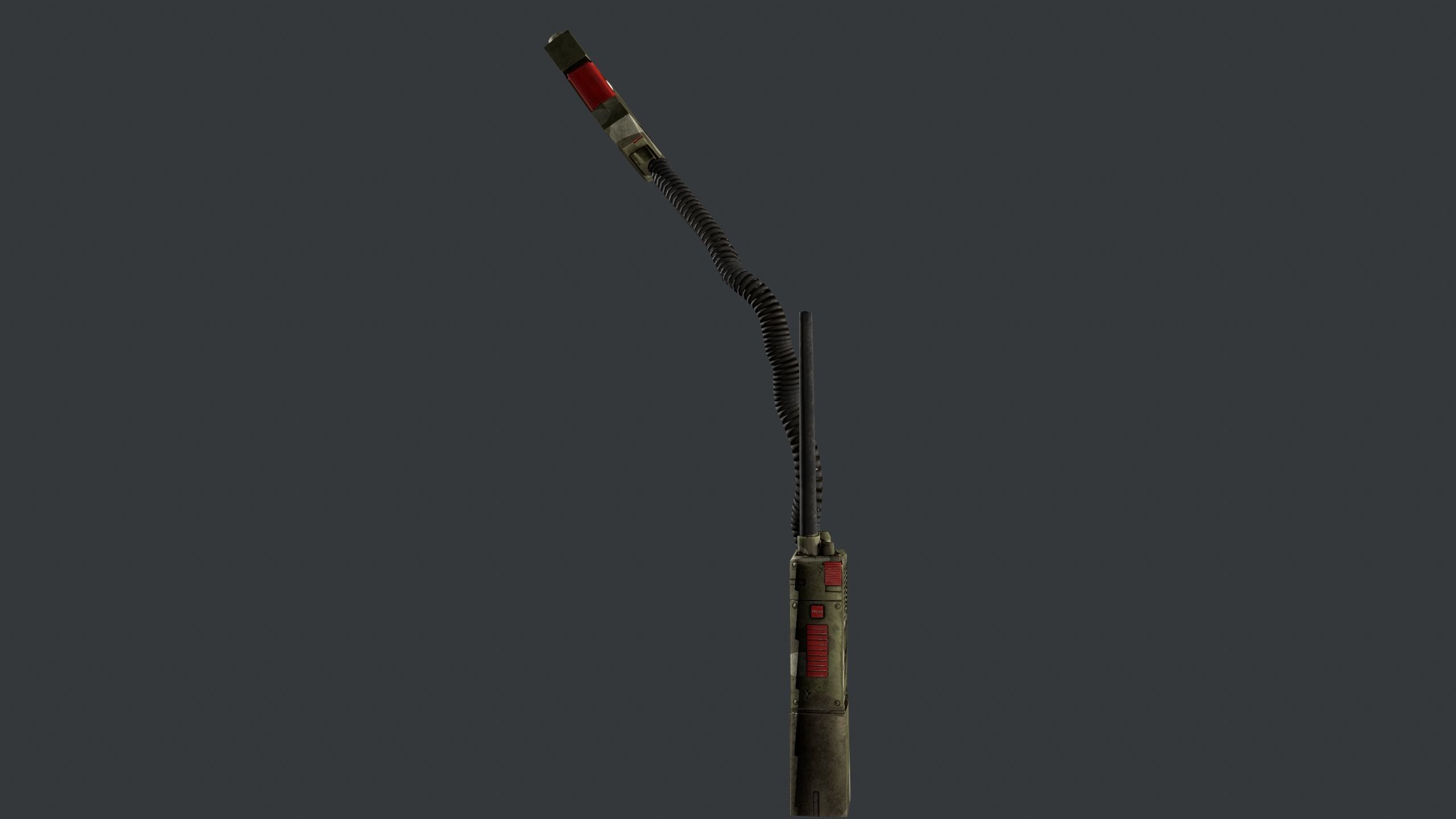 Radio Military Low-poly 3D model_1