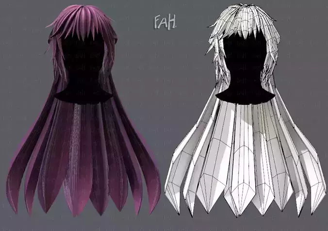 3D Hair style for Woman TypeB V02