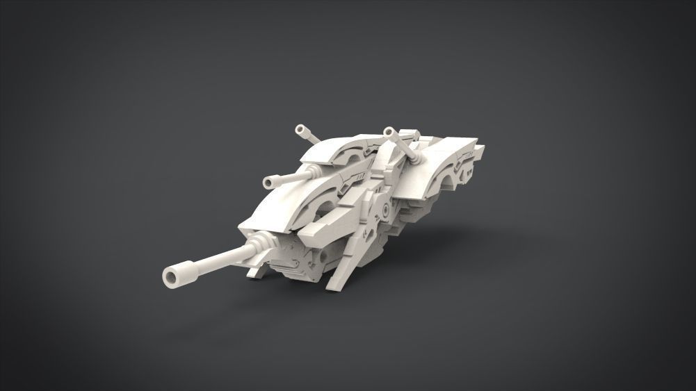 5 SpaceShip Collection 01 Low-poly 3D model_2
