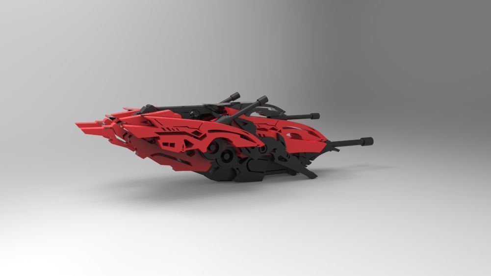 5 SpaceShip Collection 01 Low-poly 3D model_11