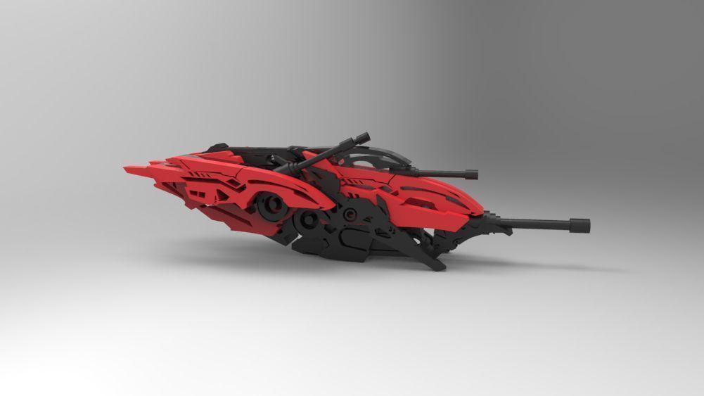 5 SpaceShip Collection 01 Low-poly 3D model_13
