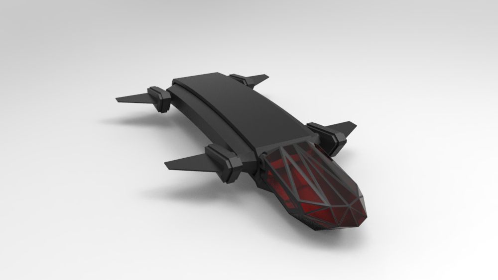 5 SpaceShip Collection 01 Low-poly 3D model_54