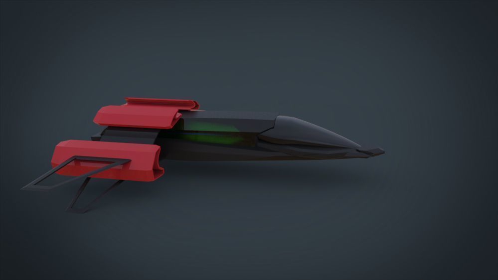 5 SpaceShip Collection 01 Low-poly 3D model_30