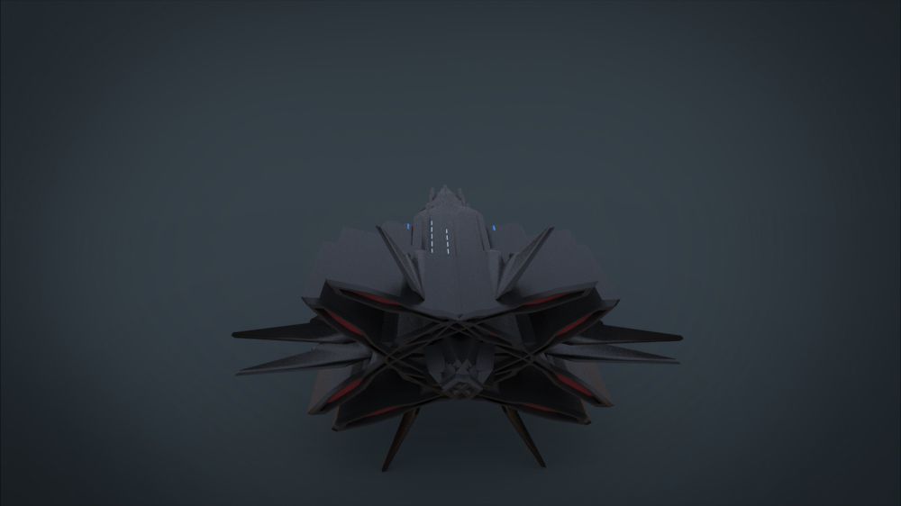 5 SpaceShip Collection 01 Low-poly 3D model_37