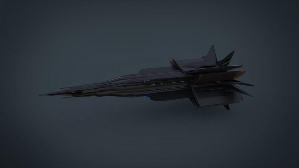 5 SpaceShip Collection 01 Low-poly 3D model_32