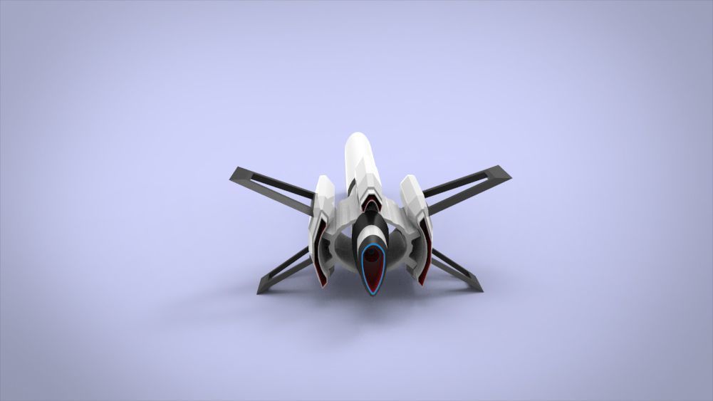 5 SpaceShip Collection 01 Low-poly 3D model_48