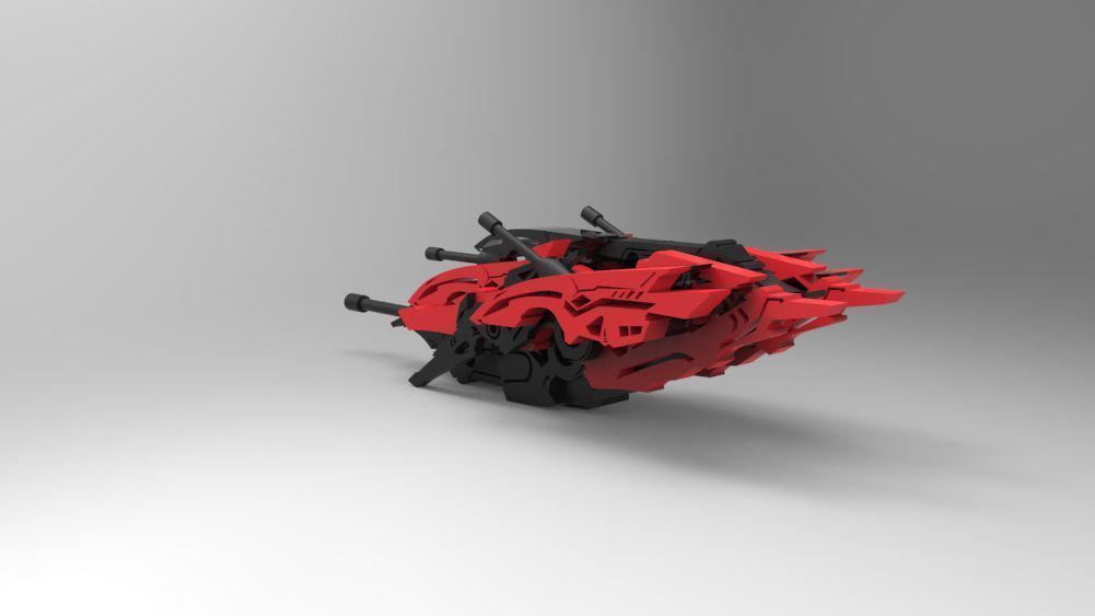 5 SpaceShip Collection 01 Low-poly 3D model_19