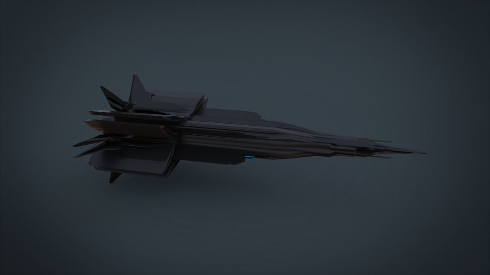 5 SpaceShip Collection 01 Low-poly 3D model_40