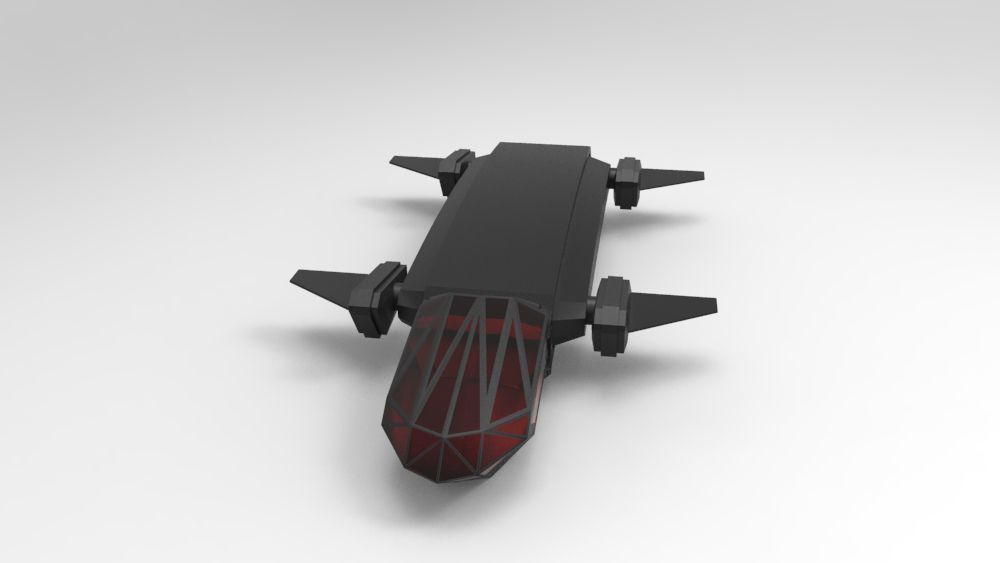 5 SpaceShip Collection 01 Low-poly 3D model_55