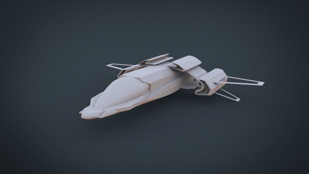 5 SpaceShip Collection 01 Low-poly 3D model_5