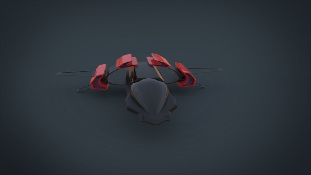 5 SpaceShip Collection 01 Low-poly 3D model_22