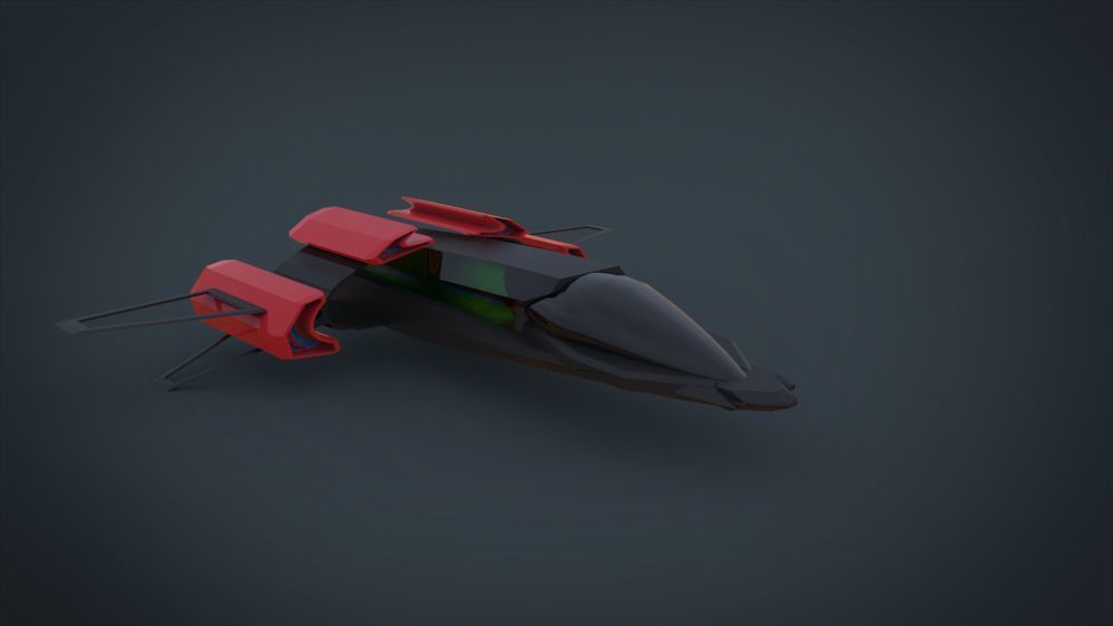 5 SpaceShip Collection 01 Low-poly 3D model_21