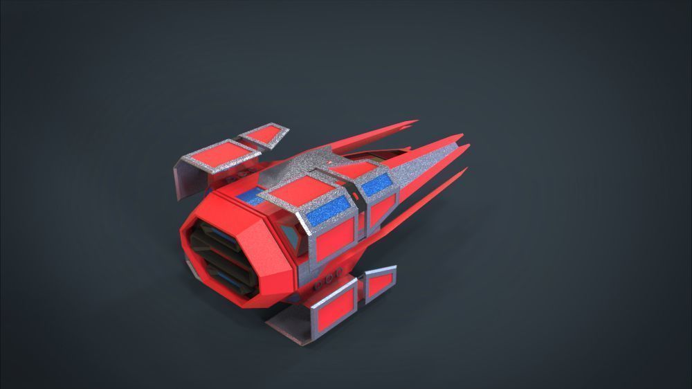 5 SpaceShip Collection 02 Low-poly 3D model_58
