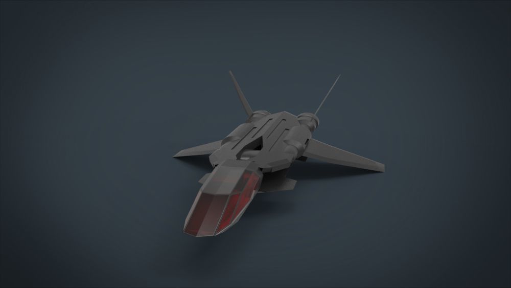 5 SpaceShip Collection 02 Low-poly 3D model_46