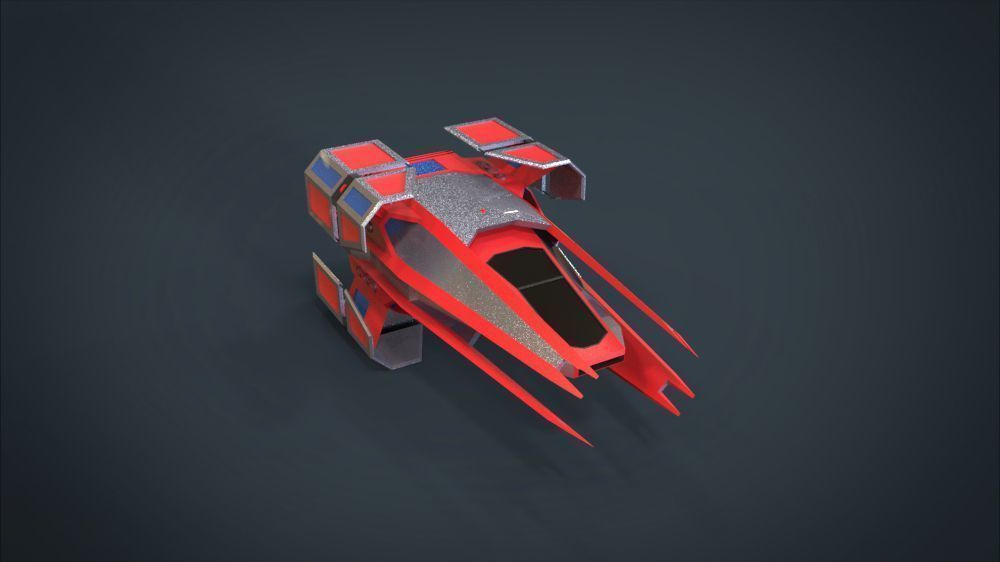5 SpaceShip Collection 02 Low-poly 3D model_51