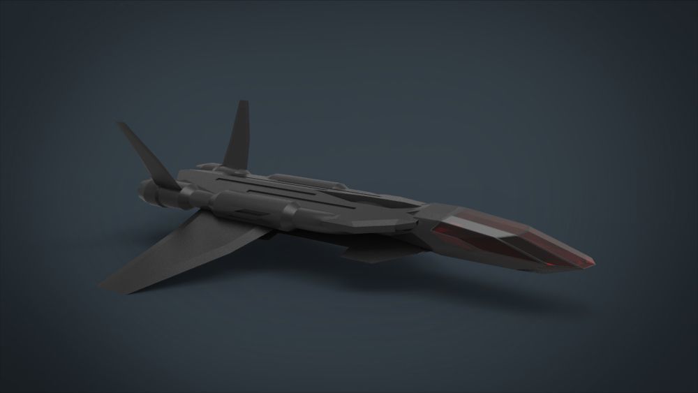 5 SpaceShip Collection 02 Low-poly 3D model_42