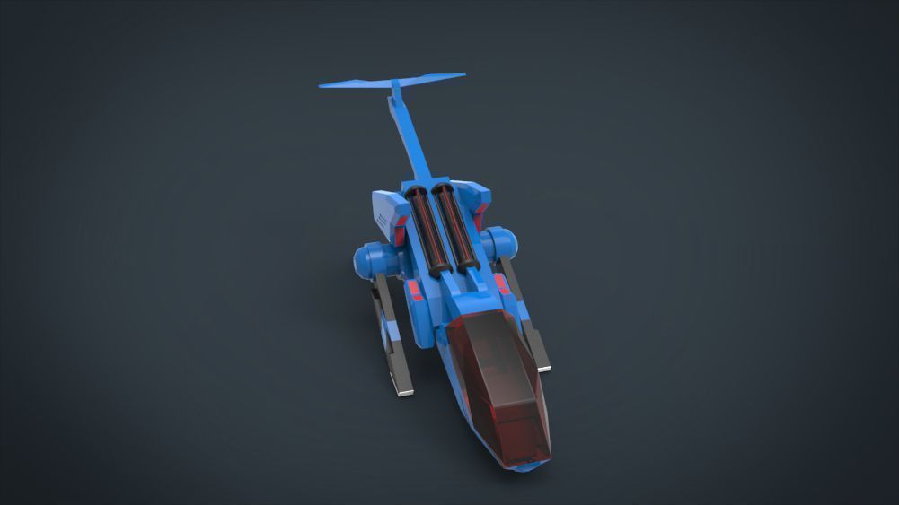 5 SpaceShip Collection 02 Low-poly 3D model_14