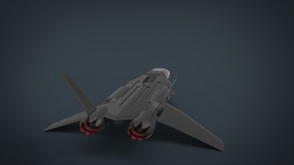 5 SpaceShip Collection 02 Low-poly 3D model_50