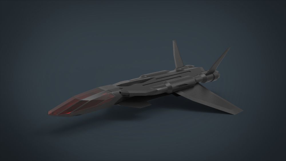 5 SpaceShip Collection 02 Low-poly 3D model_43