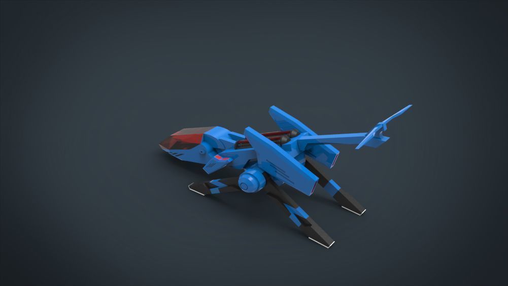 5 SpaceShip Collection 02 Low-poly 3D model_20