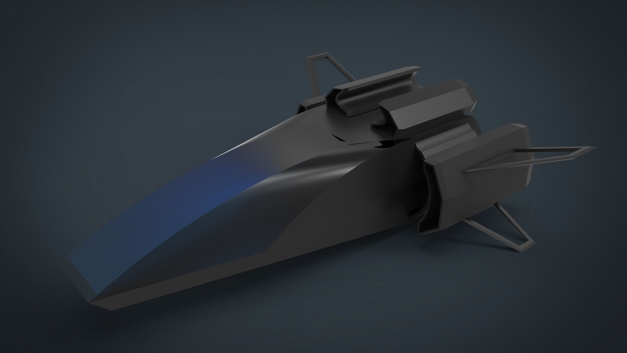 5 SpaceShip Collection 02 Low-poly 3D model_5