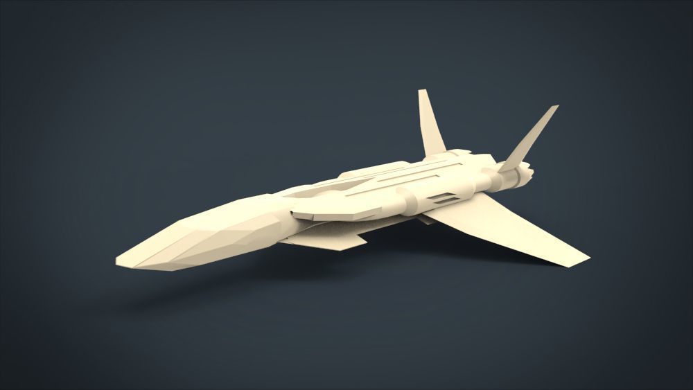 5 SpaceShip Collection 02 Low-poly 3D model_8
