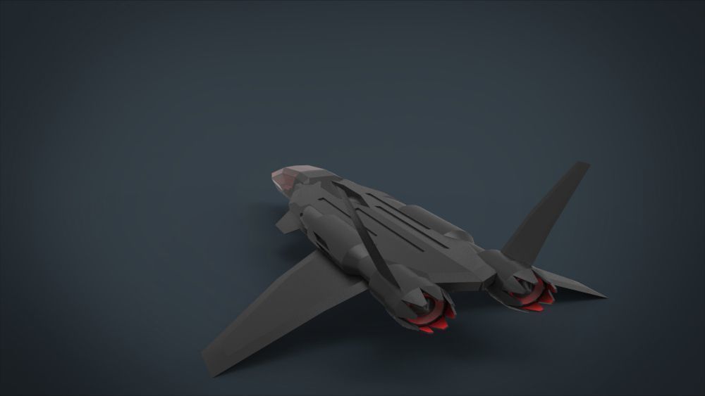 5 SpaceShip Collection 02 Low-poly 3D model_49