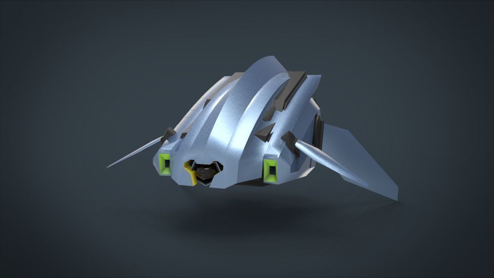 5 SpaceShip Collection 02 Low-poly 3D model_26