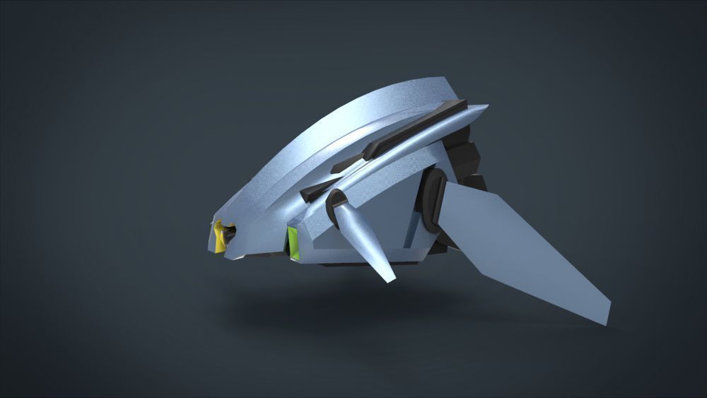 5 SpaceShip Collection 02 Low-poly 3D model_22