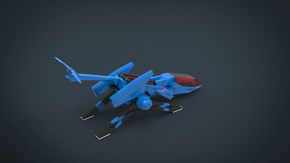 5 SpaceShip Collection 02 Low-poly 3D model_17