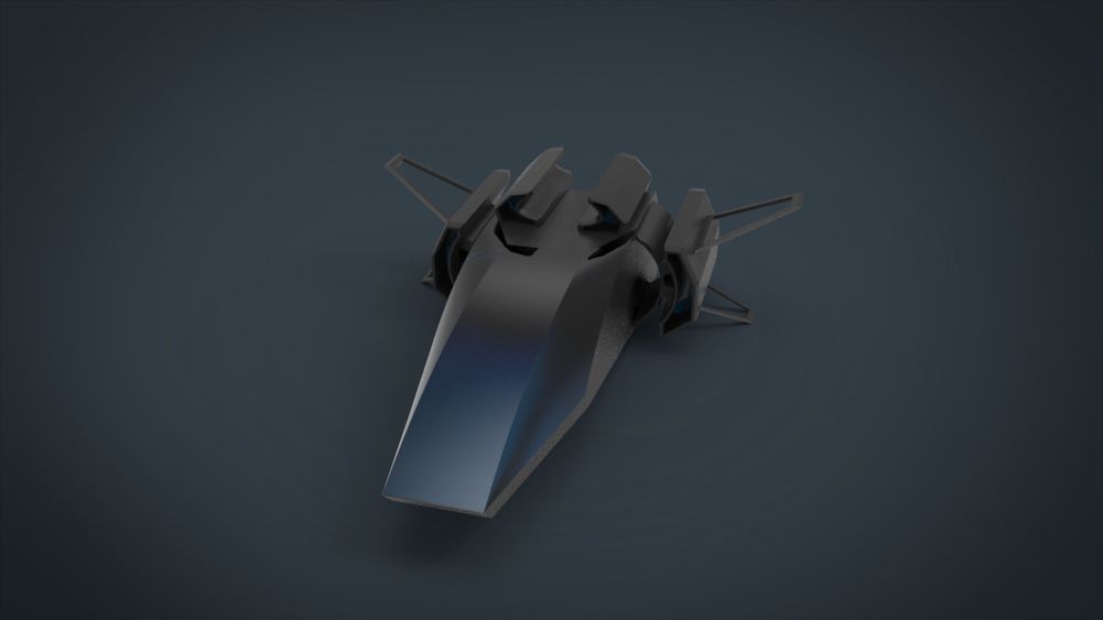 5 SpaceShip Collection 02 Low-poly 3D model_36