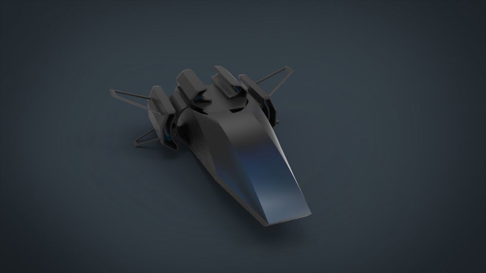 5 SpaceShip Collection 02 Low-poly 3D model_35