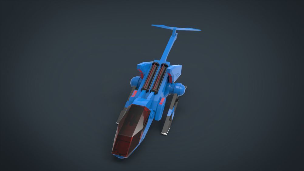 5 SpaceShip Collection 02 Low-poly 3D model_13