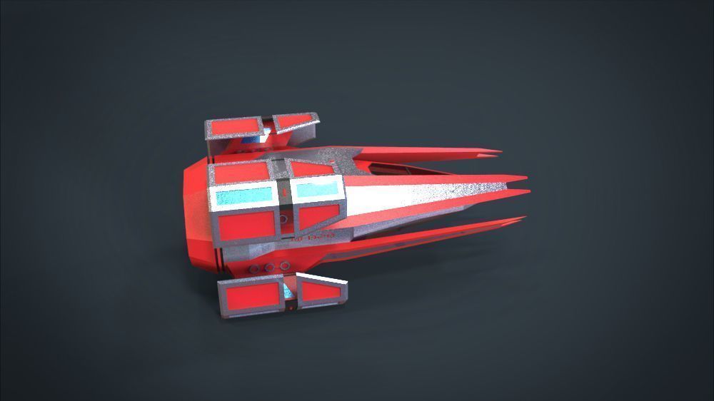 5 SpaceShip Collection 02 Low-poly 3D model_59