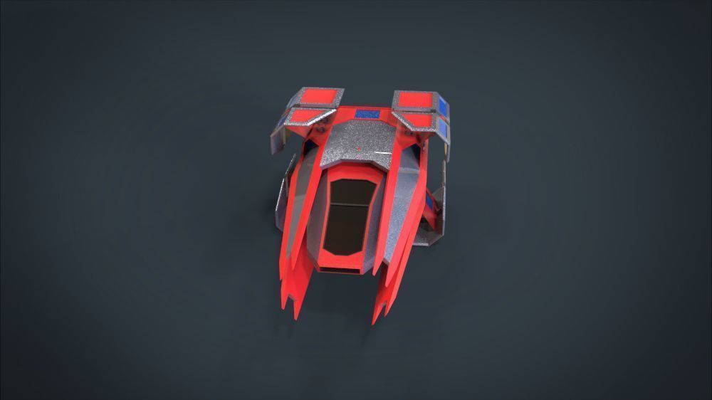 5 SpaceShip Collection 02 Low-poly 3D model_56