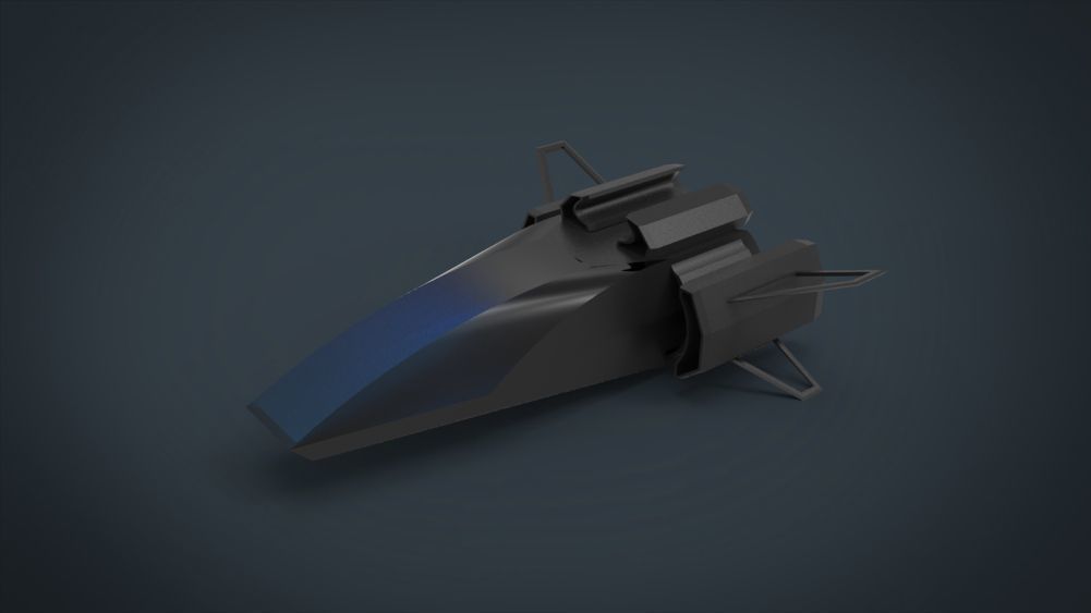 5 SpaceShip Collection 02 Low-poly 3D model_34