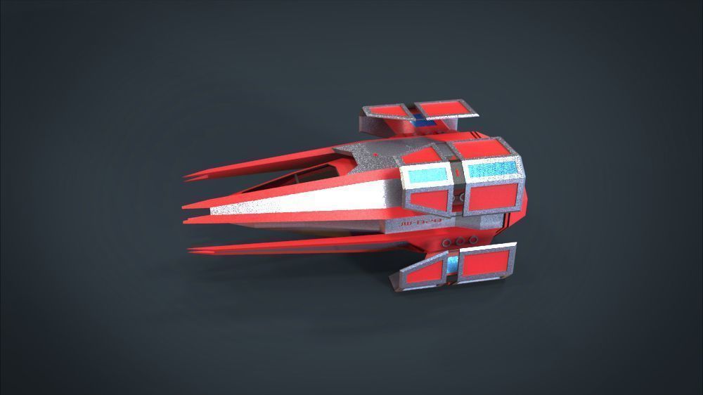 5 SpaceShip Collection 02 Low-poly 3D model_55