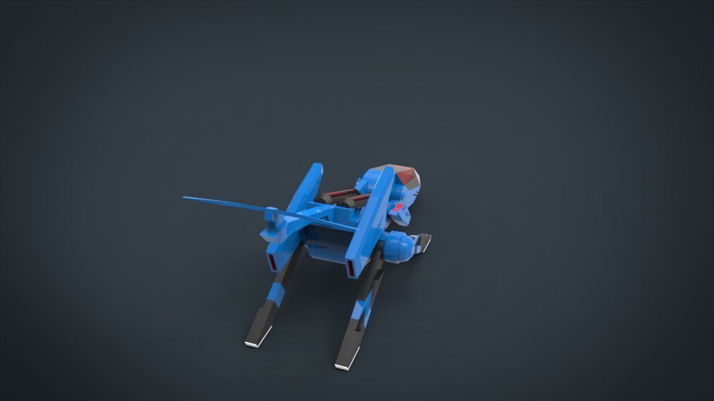 5 SpaceShip Collection 02 Low-poly 3D model_18