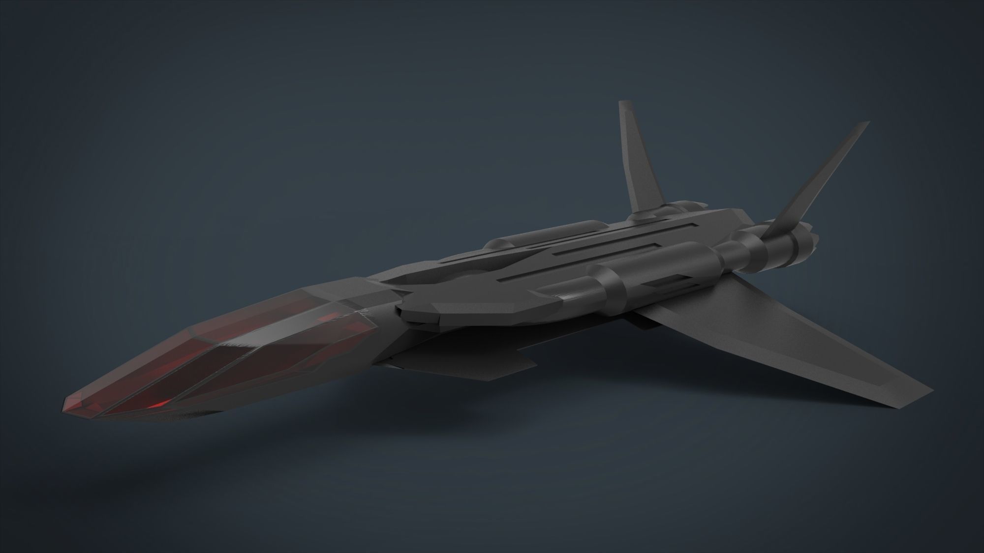 5 SpaceShip Collection 02 Low-poly 3D model_9
