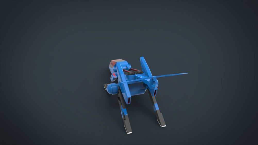 5 SpaceShip Collection 02 Low-poly 3D model_19