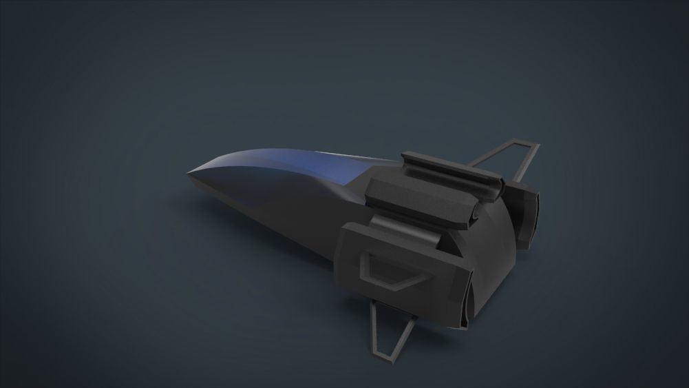 5 SpaceShip Collection 02 Low-poly 3D model_37