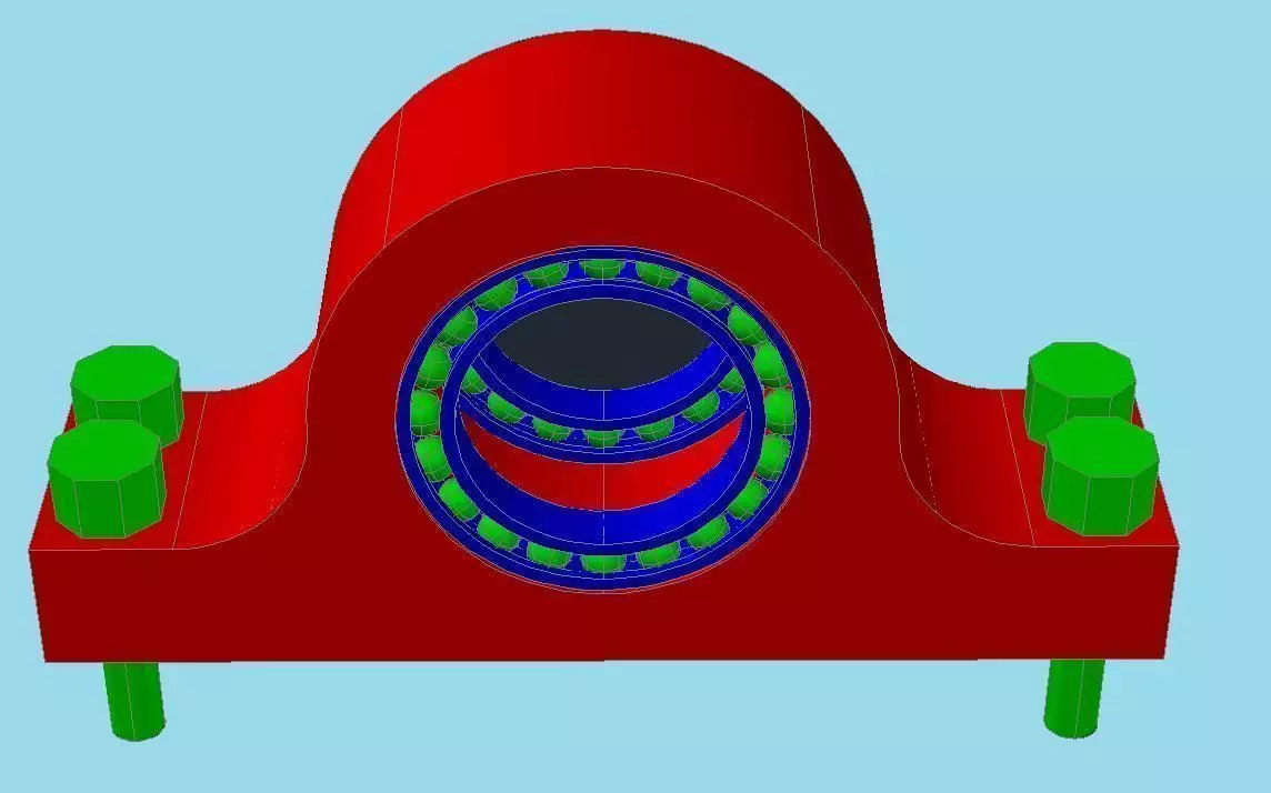 Pillow Block Free 3D model_0